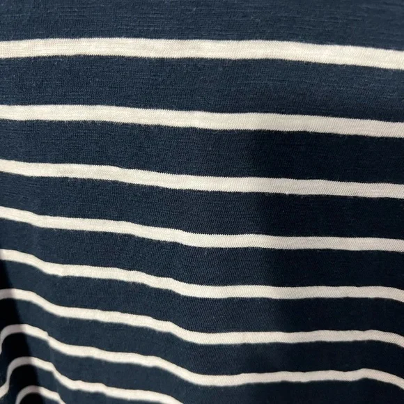 Untuckit Navy Blue And White Striped Maxi Sleeveless Dress Size Large - Picture 4 of 4